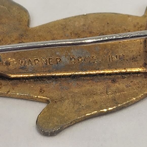 Sylvester Cat Warner Bros Small Brooch Pin Vintage Silver Tone Enamel Character - Picture 3 of 4